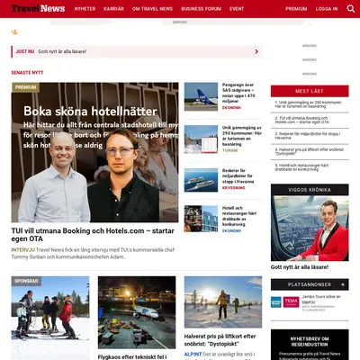 www.travelnews.se startsida 2023