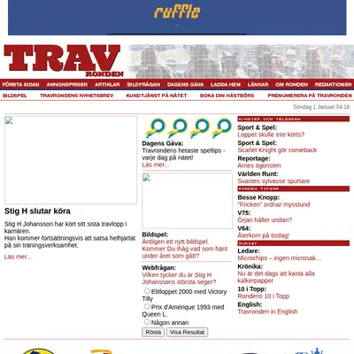 Travronden startsida 2006