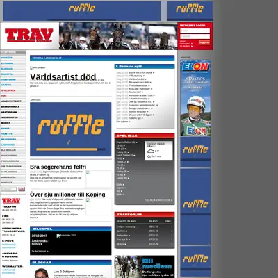 Travronden startsida 2008