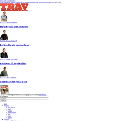 Travronden startsida 2012