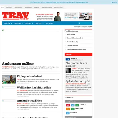 Travronden startsida 2014