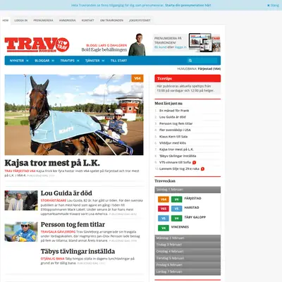 Travronden startsida 2015