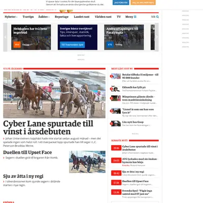 Travronden startsida 2020