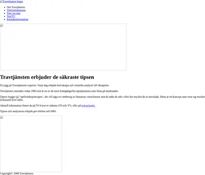 Nyhetsbrev från Travtjänsten startsida 2008