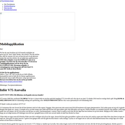 Nyhetsbrev från Travtjänsten startsida 2010