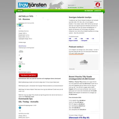 Nyhetsbrev från Travtjänsten startsida 2016