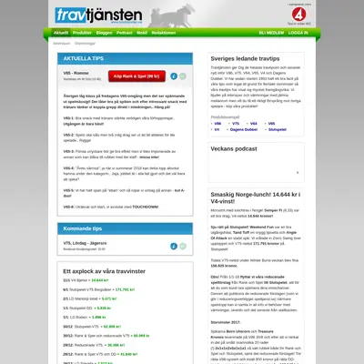 Nyhetsbrev från Travtjänsten startsida 2018