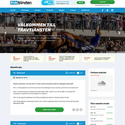 Nyhetsbrev från Travtjänsten startsida 2023