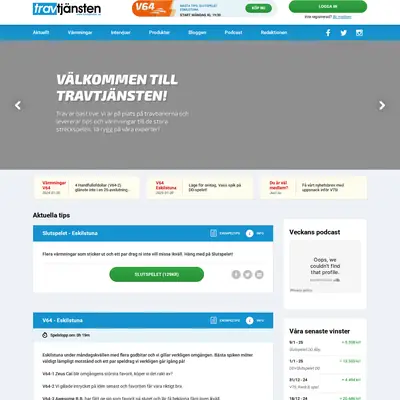 Nyhetsbrev från Travtjänsten startsida 2025