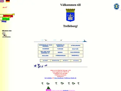 Mitt i Trelleborg startsida 1997