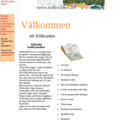 http://trillevallen.com startsida 2000
