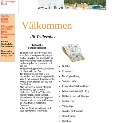 http://trillevallen.com startsida 2001