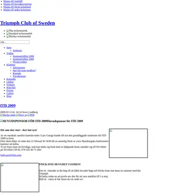 www.triumphclub.se startsida 2009