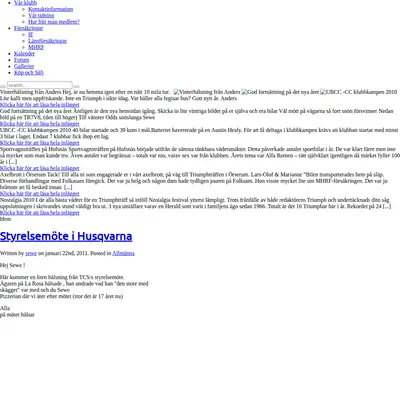 www.triumphclub.se startsida 2011