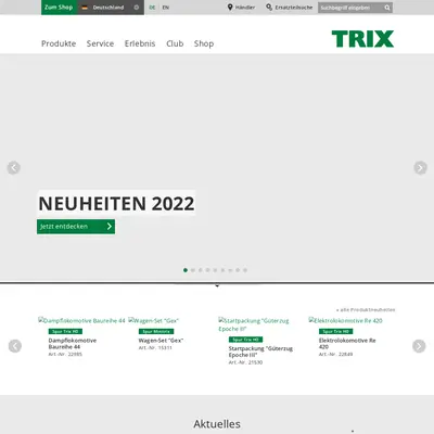 TRIX startsida 2022