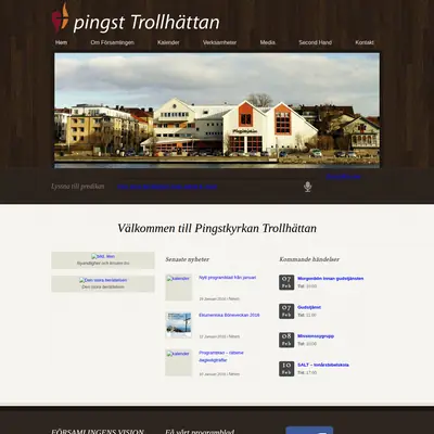 Gudstjänst Pingstkyrkan Trollhättan startsida 2016