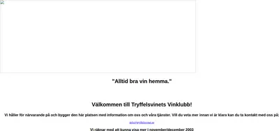 Tryffelsvinets Nyhetsbrev startsida 2003