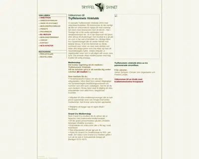 Tryffelsvinets Nyhetsbrev startsida 2009