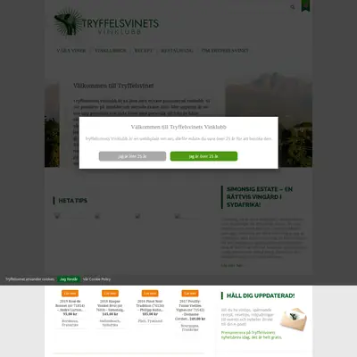 Tryffelsvinets Nyhetsbrev startsida 2020