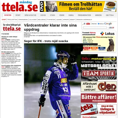 www.ela.2stad.se startsida 2007