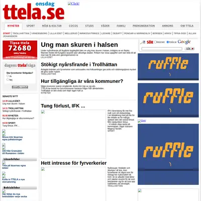 www.ela.2stad.se startsida 2008