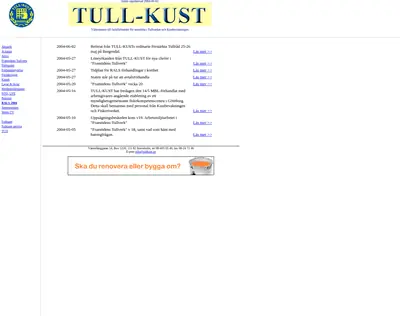 Tull-Kust, tullkust.se startsida 2004