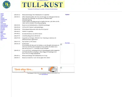 Tull-Kust, tullkust.se startsida 2006