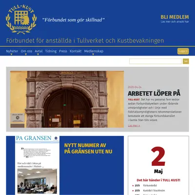 Tull-Kust, tullkust.se startsida 2020