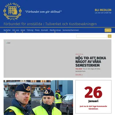 Tull-Kust, tullkust.se startsida 2022