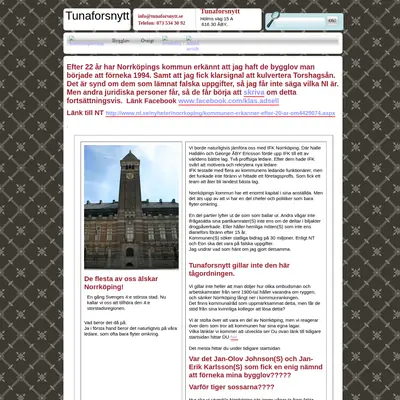 Tunafors nytt startsida 2017