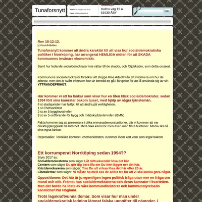 Tunafors nytt startsida 2019