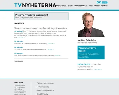 tv-nyheterna.se startsida 2017