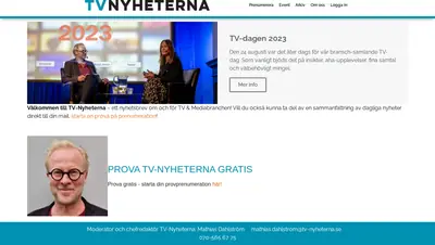 tv-nyheterna.se startsida 2024