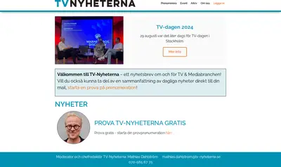 tv-nyheterna.se startsida 2025