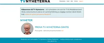 tv-nyheterna.se startsida 2026