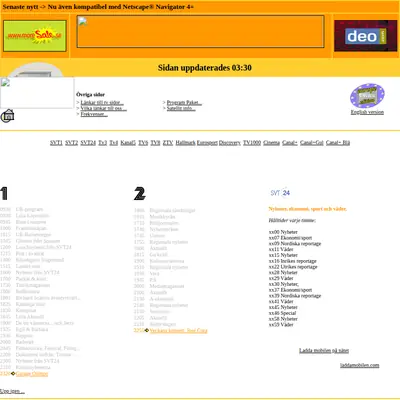 TV startsida 2001