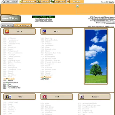 TV startsida 2002