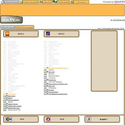 TV startsida 2003