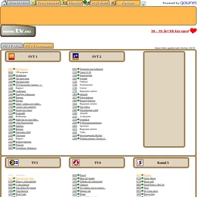 TV startsida 2004