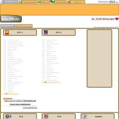 TV startsida 2005