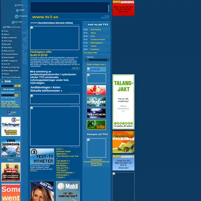 TV3 startsida 2005