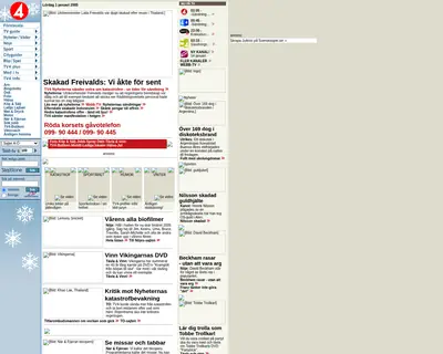 TV4 startsida 2005