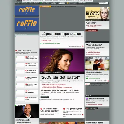 TV4 startsida 2009