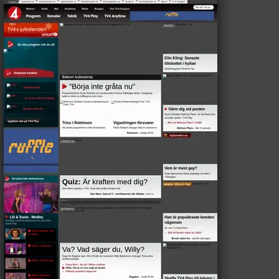 TV4 startsida 2010