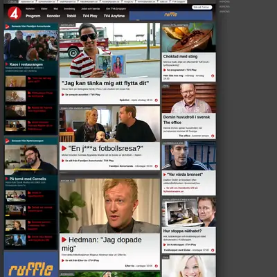 TV4 startsida 2011