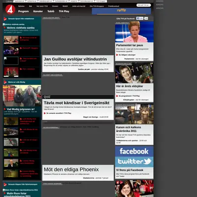 TV4 startsida 2012