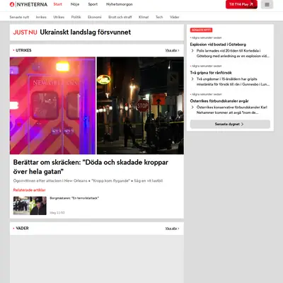 TV4 startsida 2025