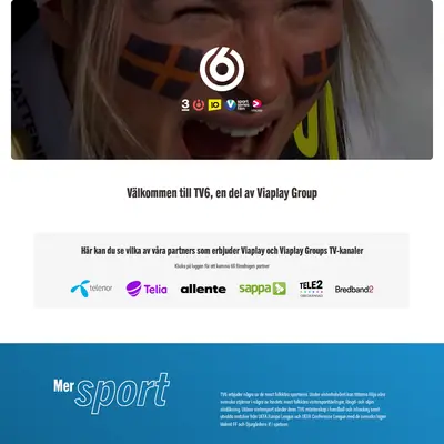 TV6 startsida 2024