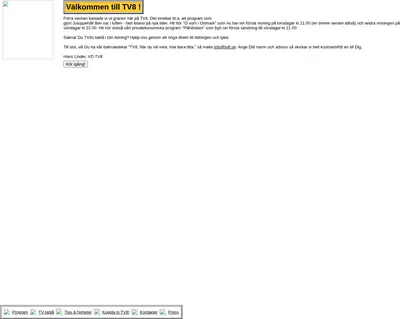 TV8 startsida 1998