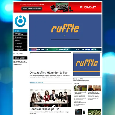 TV8 startsida 2013